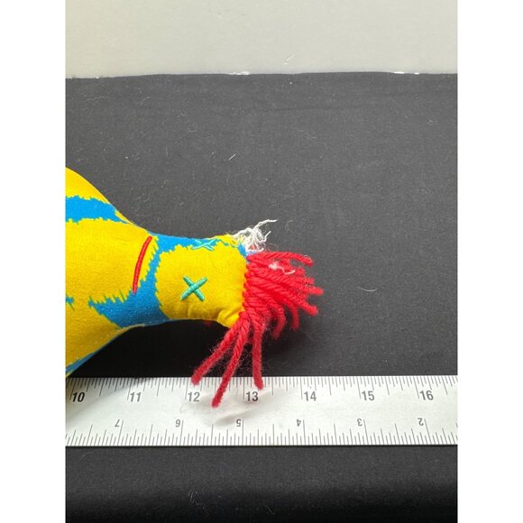 Dammit Doll Stress Flawed Relief Plush With Red Hair & Yellow/Blue Pattern 12" P - Picture 7 of 7